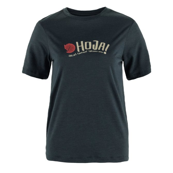 Fjallraven Womens Hoja Wool T-shirt Dark Navy