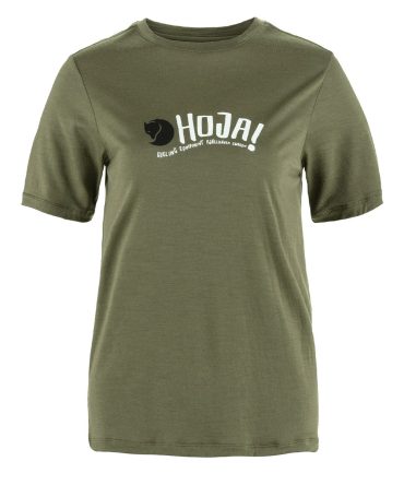 Fjallraven Womens Hoja Wool T-shirt Laurel Green