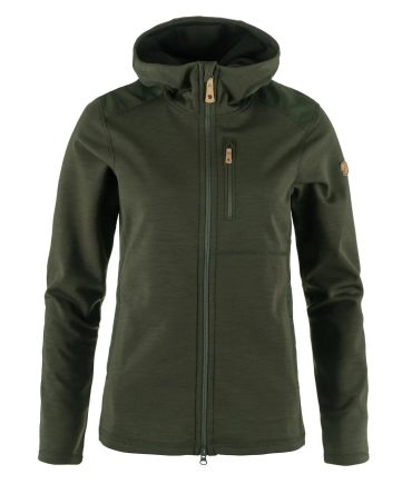Fjallraven Womens Keb Fleece Hoodie Deep Forest