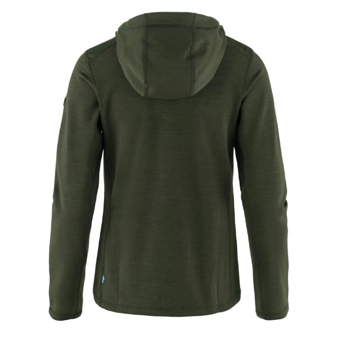 Fjallraven Womens Keb Fleece Hoodie Deep Forest - Image 2
