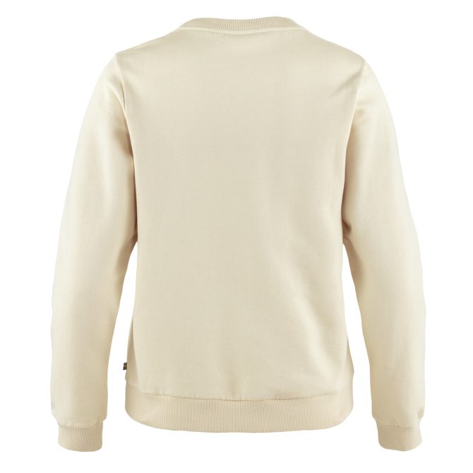 Fjallraven Womens  Logo Sweater Chalk White / Flame Orange - Image 2