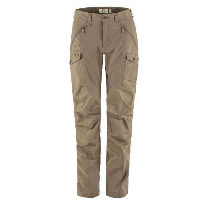 Fjallraven Womens Nikka Curved Trousers Suede Brown