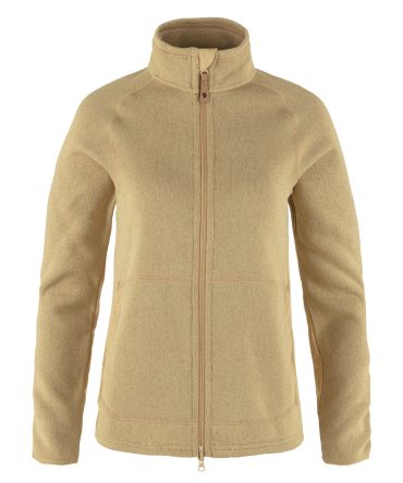 Fjallraven Womens Ovik Fleece Zip Sweater Dune Beige