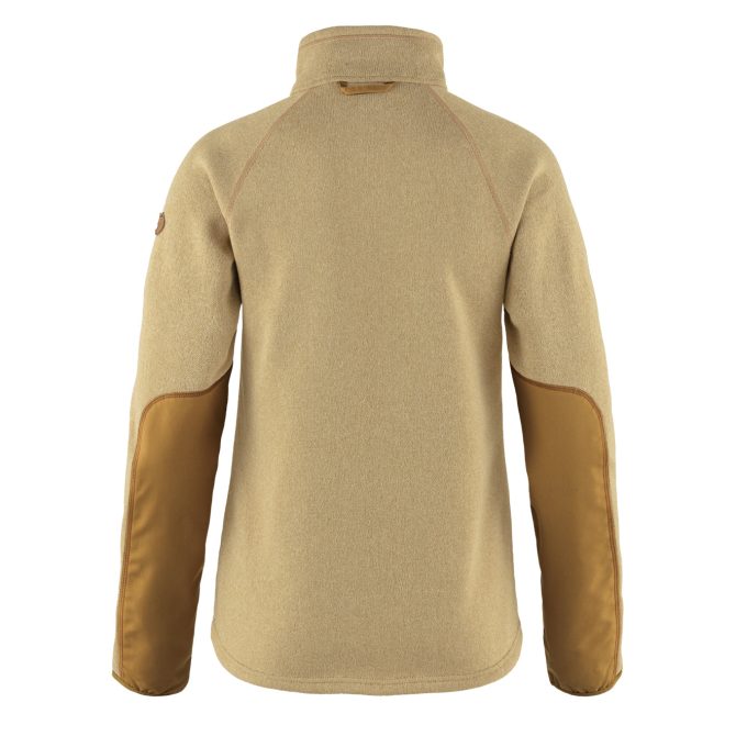Fjallraven Womens Ovik Fleece Zip Sweater Dune Beige - Image 2