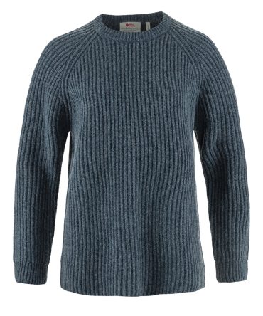 Fjallraven Womens Ovik Rib Sweater Navy