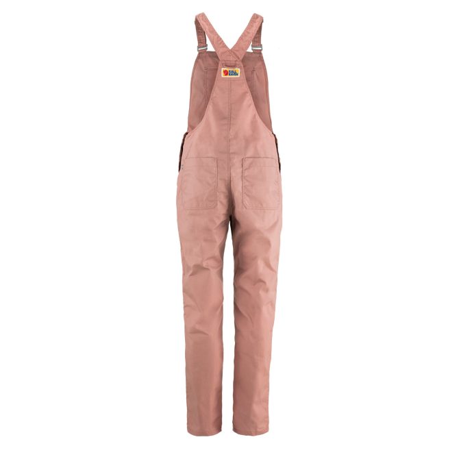 Fjallraven Womens Vardag Dungaree Trousers Dusty Rose - Image 2
