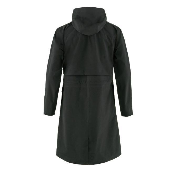 Fjallraven Womens Vardag Rain Parka Black - Image 2