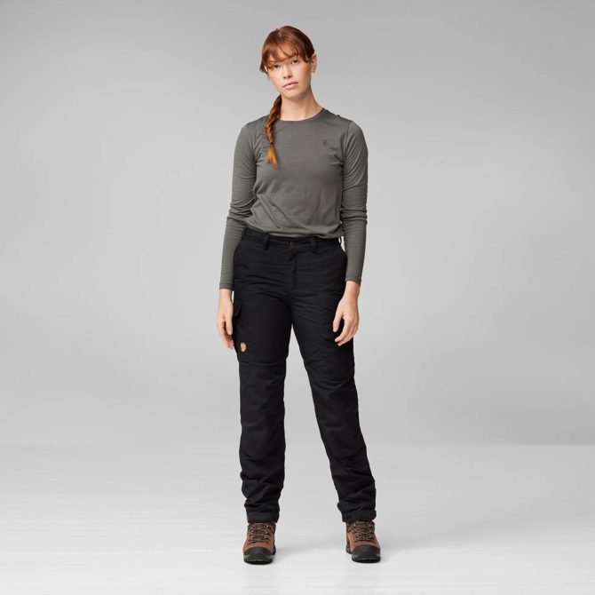Fjallraven Womens Vidda Pro Trousers Short Dark Grey / Black - Image 4