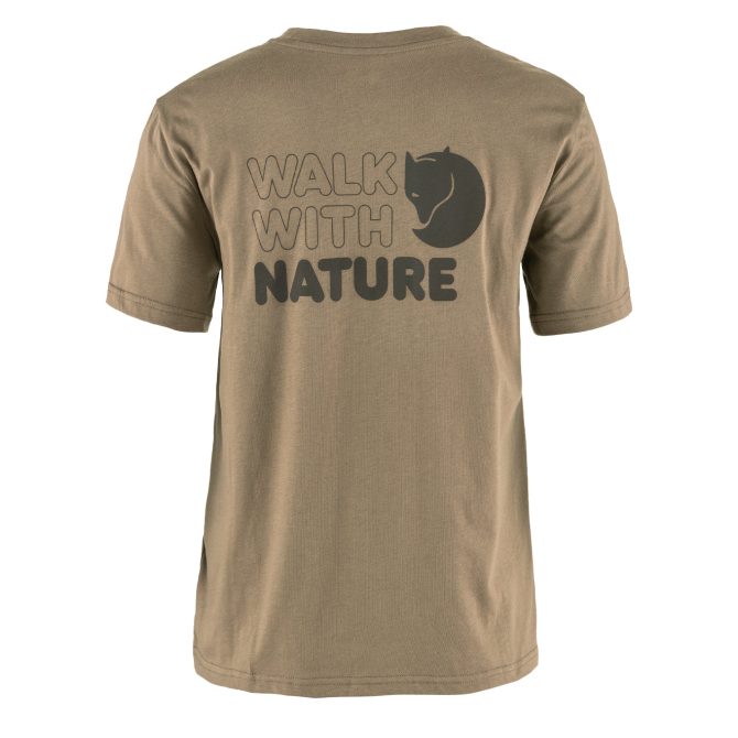 Fjallraven Womens Walk With Nature T-Shirt Suede Brown - Image 2