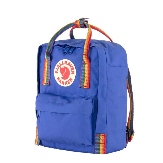 Kanken Rainbow Mini Backpack Cobalt Blue - Image 3