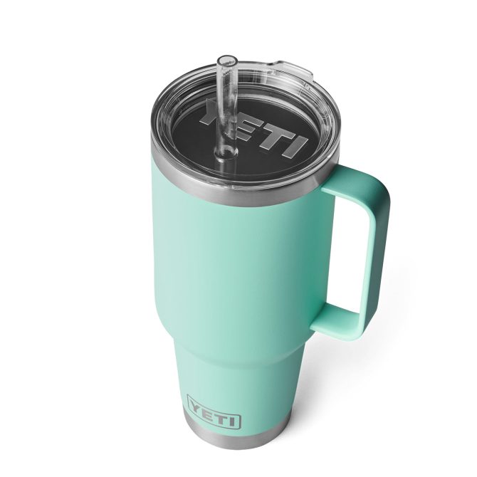 YETI Rambler 42oz Straw Mug Sea Foam - Image 4
