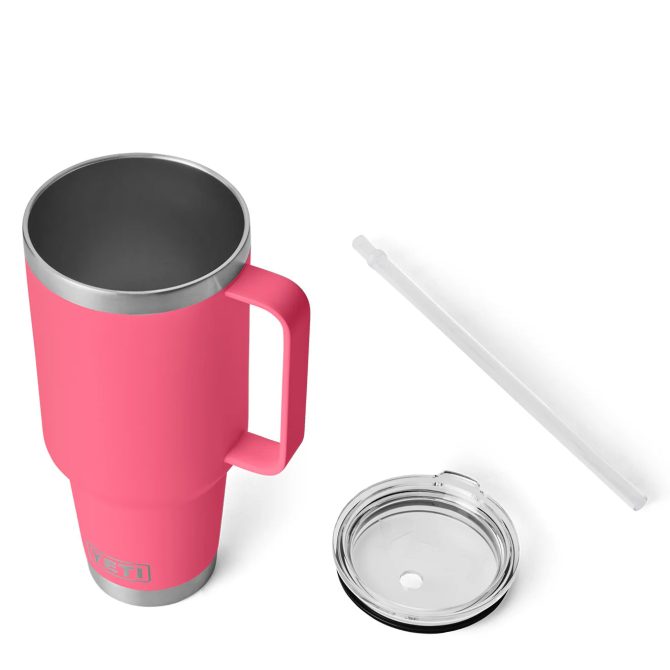 YETI Rambler 42oz Straw Mug Tropical Pink - Image 3