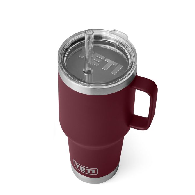 YETI Rambler 35oz Straw Mug Wild Vine Red - Image 4
