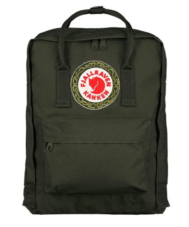 Fjallraven Kanken Classic Embroidered Backpack Forest Green Celtic